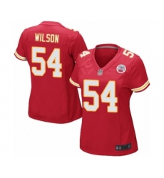 Women's Kansas City Chiefs #54 Damien Wilson Game Red Team Color Football Jersey