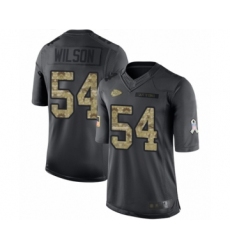 Youth Kansas City Chiefs #54 Damien Wilson Limited Black 2016 Salute to Service Football Jersey