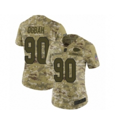 Women's Kansas City Chiefs #90 Emmanuel Ogbah Limited Camo 2018 Salute to Service Football Jersey