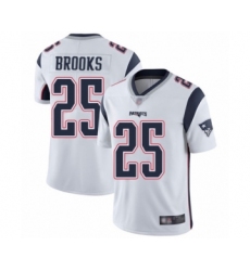 Men's New England Patriots #25 Terrence Brooks White Vapor Untouchable Limited Player Football Jersey