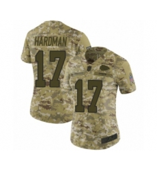 Women's Kansas City Chiefs #17 Mecole Hardman Limited Camo 2018 Salute to Service Football Jersey