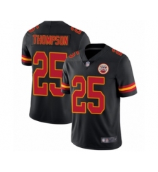 Youth Kansas City Chiefs #25 Darwin Thompson Limited Black Rush Vapor Untouchable Football Jersey