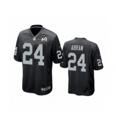 Women's Oakland Raiders #24 Johnathan Abram Game Black 60th Anniversary Team Color Football Jersey