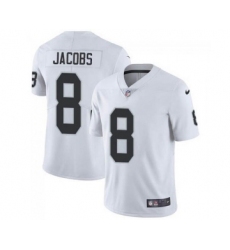 Men's Las Vegas Raiders #8 Josh Jacobs White Vapor Limited Stitched Jersey