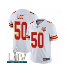 Men's Kansas City Chiefs #50 Darron Lee White Vapor Untouchable Limited Player Super Bowl LIV Bound Football Jersey
