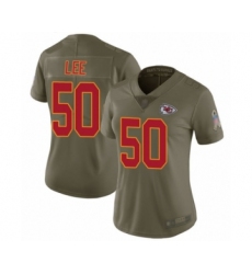 Women's Kansas City Chiefs #50 Darron Lee Limited Olive 2017 Salute to Service Football Jersey