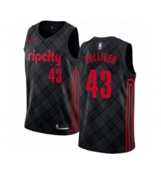 Youth Portland Trail Blazers #43 Anthony Tolliver Swingman Black Basketball Jersey - City Edition