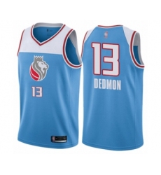 Men's Sacramento Kings #13 Dewayne Dedmon Authentic Blue Basketball Jersey - City Edition