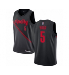 Women's Portland Trail Blazers #5 Rodney Hood Swingman Black Basketball Jersey - 2018-19 City Edition