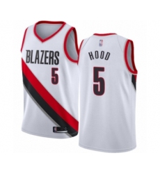 Women's Portland Trail Blazers #5 Rodney Hood Swingman White Basketball Jersey - Association Edition