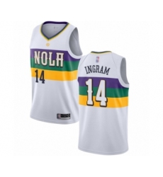 Men's New Orleans Pelicans #14 Brandon Ingram Authentic White Basketball Jersey - City Edition