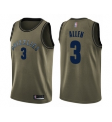 Men's Memphis Grizzlies #3 Grayson Allen Swingman Green Salute to Service Basketball Jersey