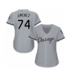 Women's Chicago White Sox #74 Eloy Jimenez Authentic Grey Road Cool Base Baseball Jersey