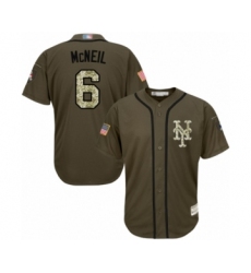 Youth New York Mets #6 Jeff McNeil Authentic Green Salute to Service Baseball Jersey
