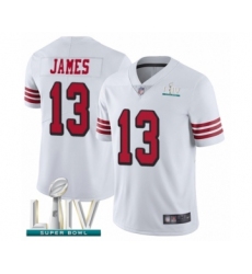 Men's San Francisco 49ers #13 Richie James Limited White Rush Vapor Untouchable Super Bowl LIV Bound Football Jersey