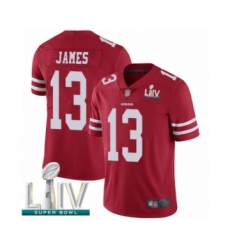 Men's San Francisco 49ers #13 Richie James Red Team Color Vapor Untouchable Limited Player Super Bowl LIV Bound Football Jersey