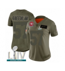 Women's San Francisco 49ers #57 Dre Greenlaw Limited Olive 2019 Salute to Service Super Bowl LIV Bound Football Jersey