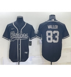 Men's Las Vegas Raiders #83 Darren Waller Black Stitched MLB Cool Base Nike Baseball Jersey