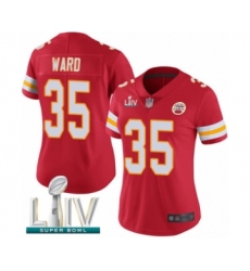 Women's Kansas City Chiefs #35 Charvarius Ward Red Team Color Vapor Untouchable Limited Player Super Bowl LIV Bound Football Jersey