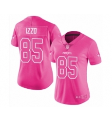 Women's New England Patriots #85 Ryan Izzo Limited Pink Rush Fashion Football Jersey