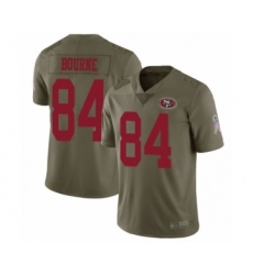 Men's San Francisco 49ers #84 Kendrick Bourne Limited Olive 2017 Salute to Service Football Jersey
