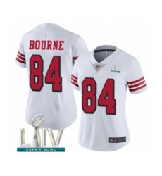 Women's San Francisco 49ers #84 Kendrick Bourne Limited White Rush Vapor Untouchable Super Bowl LIV Bound Football Jersey