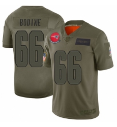 Men's New England Patriots #66 Russell Bodine Limited Camo 2019 Salute to Service Football Jersey