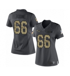 Women's New England Patriots #66 Russell Bodine Limited Black 2016 Salute to Service Football Jersey