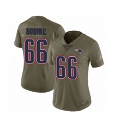 Women's New England Patriots #66 Russell Bodine Limited Olive 2017 Salute to Service Football Jersey