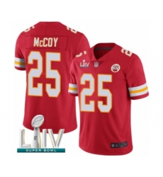 Men's Kansas City Chiefs #25 LeSean McCoy Red Team Color Vapor Untouchable Limited Player Super Bowl LIV Bound Football Jersey