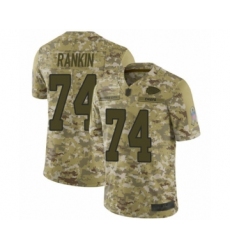 Men's Kansas City Chiefs #74 Martinas Rankin Limited Camo 2018 Salute to Service Football Jersey
