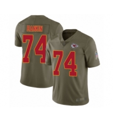 Men's Kansas City Chiefs #74 Martinas Rankin Limited Olive 2017 Salute to Service Football Jersey