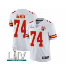 Youth Kansas City Chiefs #74 Martinas Rankin White Vapor Untouchable Limited Player Super Bowl LIV Bound Football Jersey