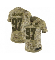 Women's Kansas City Chiefs #97 Alex Okafor Limited Camo 2018 Salute to Service Football Jersey