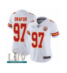 Women's Kansas City Chiefs #97 Alex Okafor White Vapor Untouchable Limited Player Super Bowl LIV Bound Football Jersey