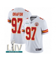 Youth Kansas City Chiefs #97 Alex Okafor White Vapor Untouchable Limited Player Super Bowl LIV Bound Football Jersey