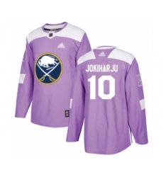 Youth Buffalo Sabres #10 Henri Jokiharju Authentic Purple Fights Cancer Practice Hockey Jersey