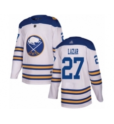 Men's Buffalo Sabres #27 Curtis Lazar Authentic White 2018 Winter Classic Hockey Jersey