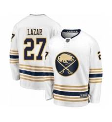 Men's Buffalo Sabres #27 Curtis Lazar Fanatics Branded White 50th Season Breakaway Hockey Jersey