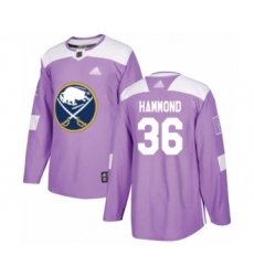 Men's Buffalo Sabres #36 Andrew Hammond Authentic Purple Fights Cancer Practice Hockey Jersey