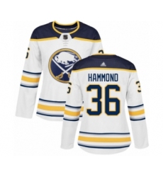 Women's Buffalo Sabres #36 Andrew Hammond Authentic White Away Hockey Jersey