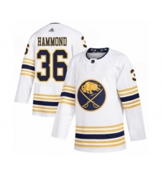 Youth Buffalo Sabres #36 Andrew Hammond Authentic White 50th Season Hockey Jersey