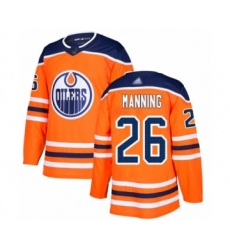 Youth Edmonton Oilers #26 Brandon Manning Authentic Orange Home Hockey Jersey