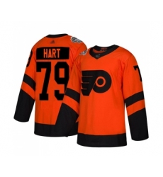 Men's Philadelphia Flyers #79 Carter Hart Authentic Orange 2019 Stadium Series Hockey Jersey