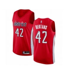 Men's Washington Wizards #42 Davis Bertans Red Swingman Jersey - Earned Edition