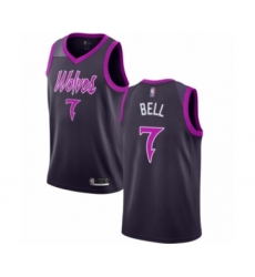 Men's Minnesota Timberwolves #7 Jordan Bell Authentic Purple Basketball Jersey - City Edition