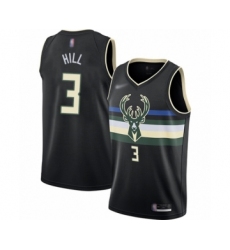 Youth Milwaukee Bucks #3 George Hill Swingman Black Finished Basketball Jersey - Statement Edition