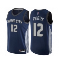 Youth Detroit Pistons #12 Tim Frazier Swingman Navy Blue Basketball Jersey - City Edition
