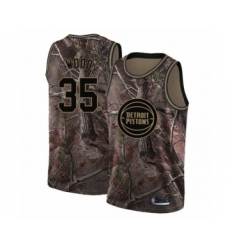 Men's Detroit Pistons #35 Christian Wood Swingman Camo Realtree Collection Basketball Jersey