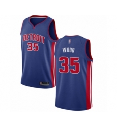 Women's Detroit Pistons #35 Christian Wood Authentic Royal Blue Basketball Jersey - Icon Edition